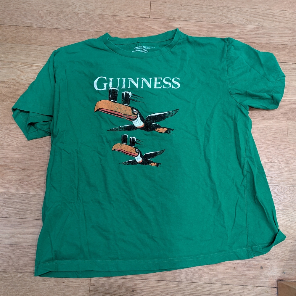 Guinness Green Tee with Toucan Graphic